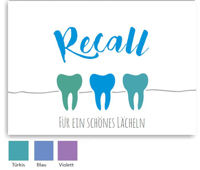 Recallkarte für Zahnarztpraxen
